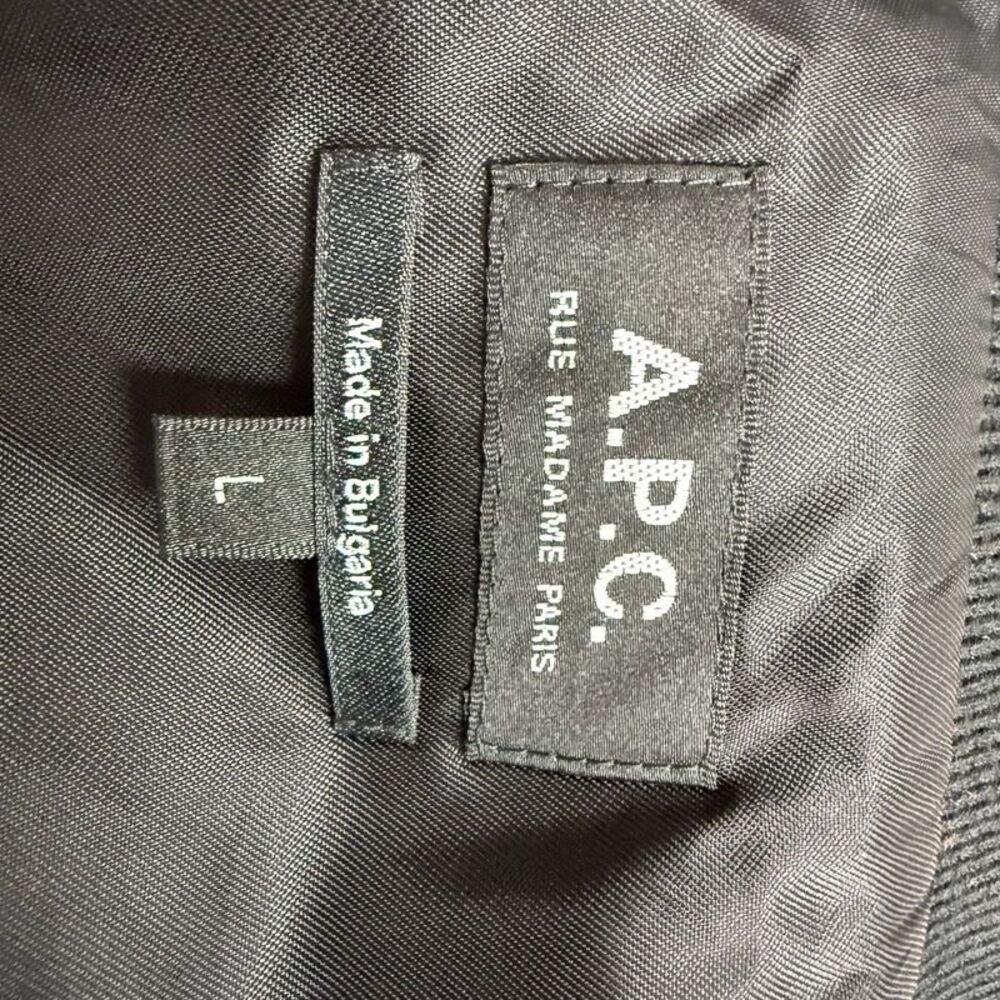 A.P.C. Greg Bomber Jacket in Navy Blue Cotton - Picture 4 of 5